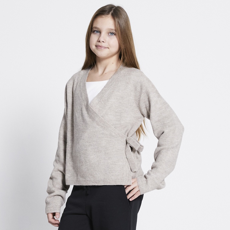 Wrap knit sweater "Bettan" Beige 2